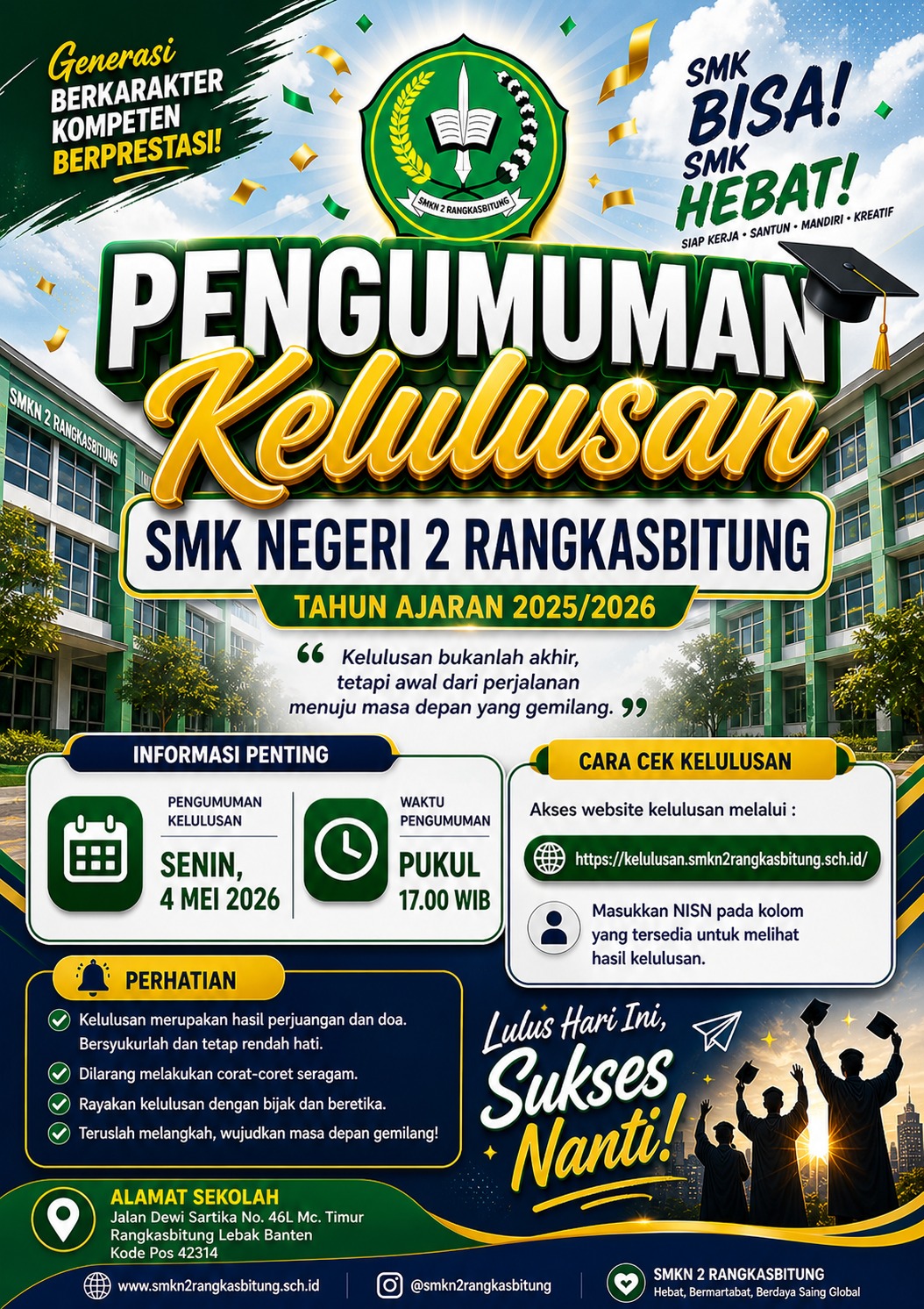 Tata Tertib Kelulusan SMKN 2 Rangkasbitung Tahun Pelajaran 2026/2027